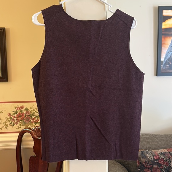 Eileen Fisher plum 100% Italian wool vest in EUC - Picture 2 of 9